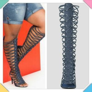 Gladiator Heels, Size 12W  NIB